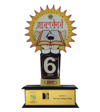 Gurukul Award for Best Upcoming College from Lions Club of Kolkata in 2017