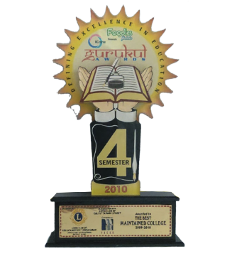 Gurukul Award for the Best Maintained College from Lions Club of Kolkata in 2010